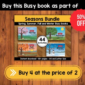 Seasons  busy book printable