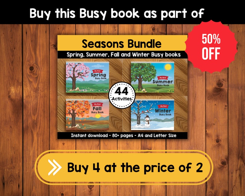 Seasons  busy book printable