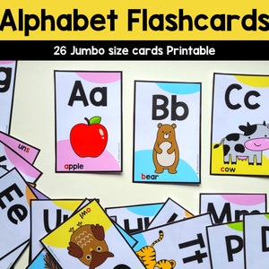 Alphabet Flashcards Printable - 2 Sizes