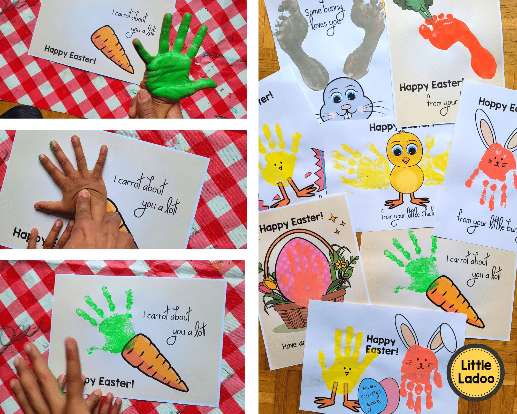 Easter Handprint Craft Template, Easter Handprint Art Activity, Easter ...