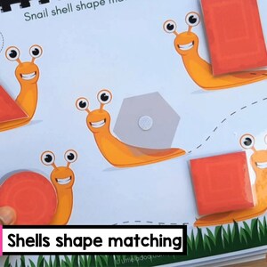 Snail Colour matching - Spring busy book printable