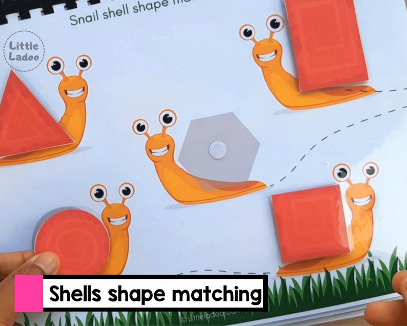 Snail Colour matching - Spring busy book printable
