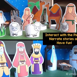 Nativity Scene Printable, DIY Nativity Set, Nativity for Kids ...