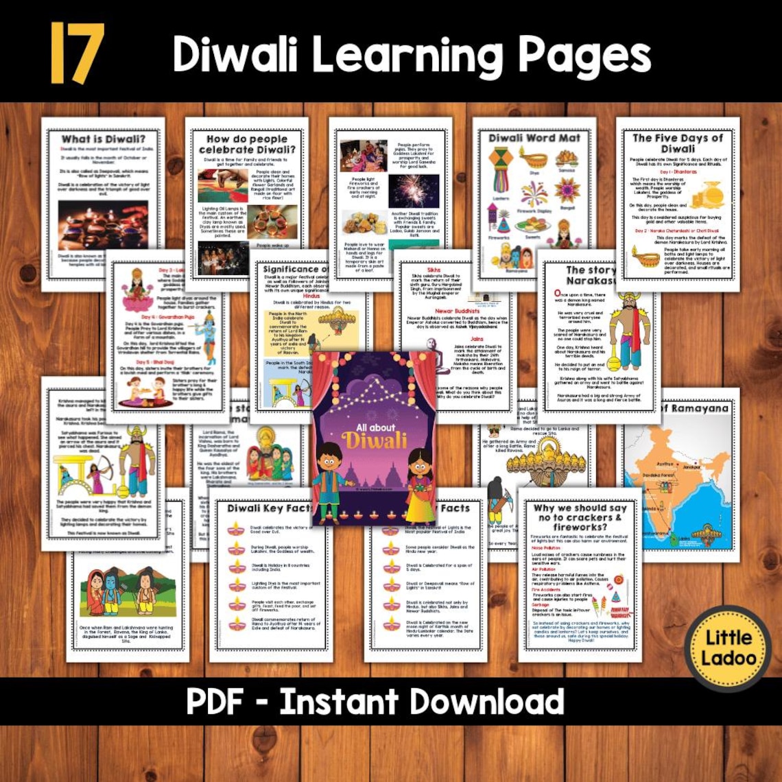 Diwali Activity Pack Printable - Diwali Worksheets, Colouring Pages ...