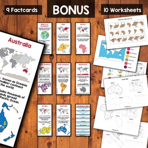 Continents Printable PDF, World Map Printable, Montessori Materials ...