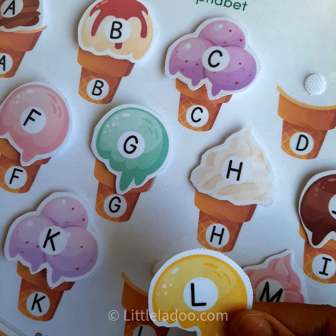 Ice-cream Alphabet Matching Printable Preschool Busy Book - Etsy UK