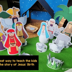 Nativity Scene Printable, DIY Nativity Set, Nativity for Kids ...