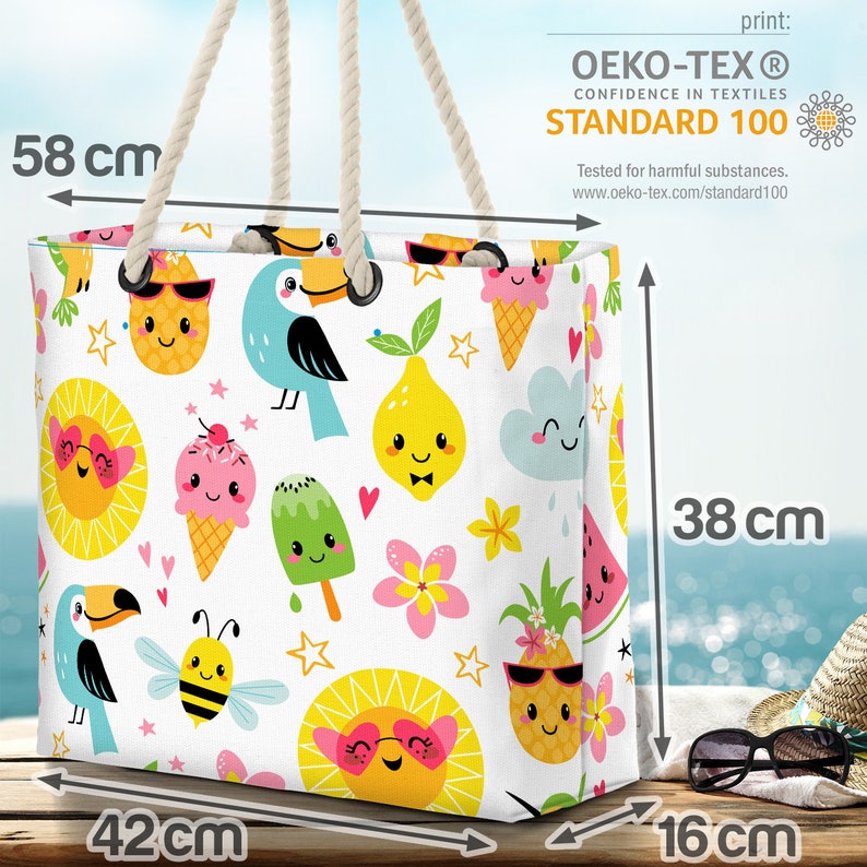 Tukan Melone Party Beach Bag Sommer-Party Sonne Strand Pool Tukan Kinder Biene