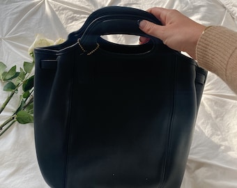 Vintage Coach Black Leather Convertible Backpack Bag 9994 Coach bucket backpack - Gem main image 2