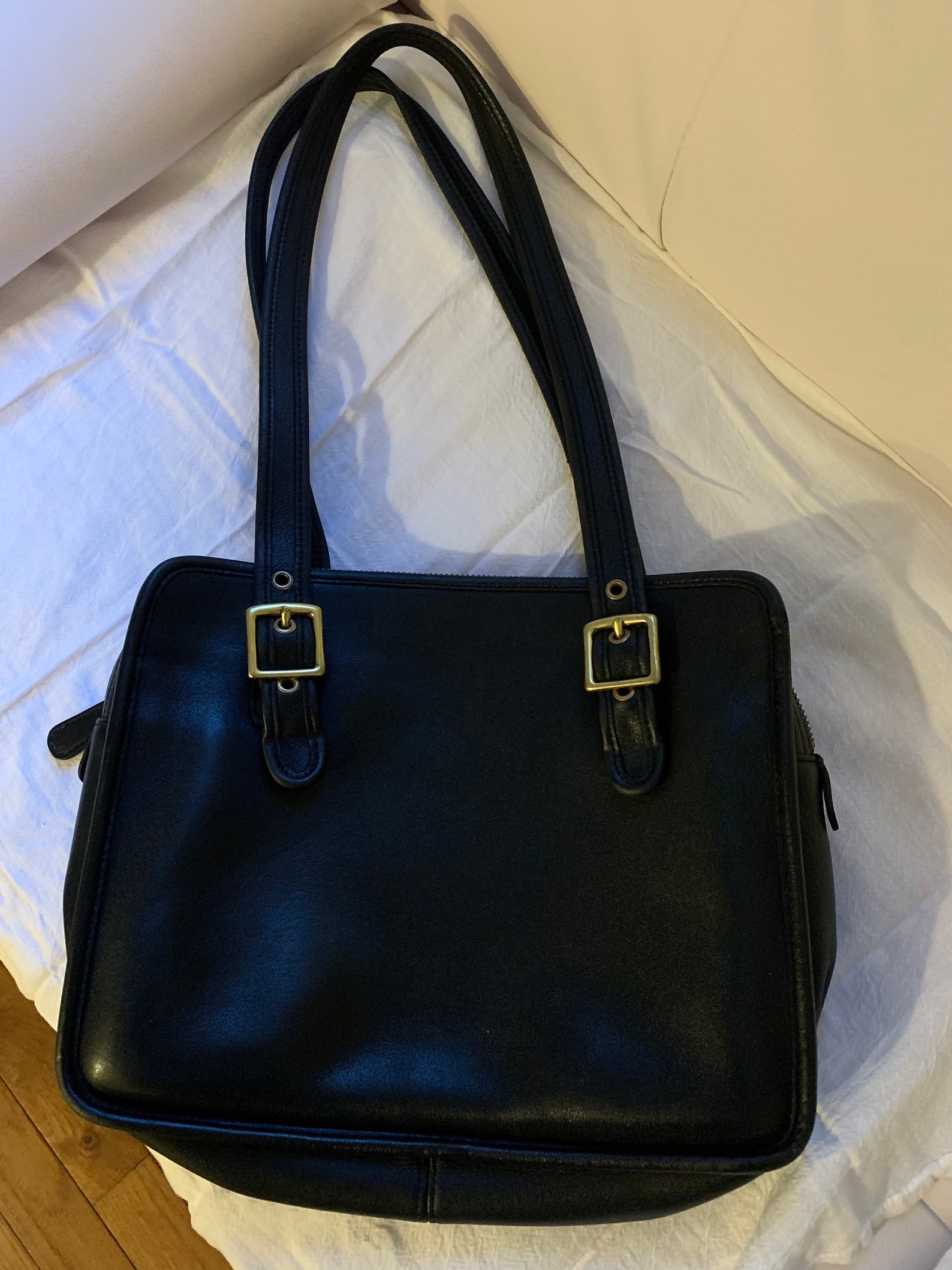 BLACK Vintage COACH Shoulder Bag Serial Number DOD 9163 Etsy