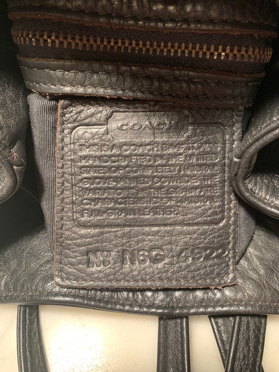 Vintage Black Pebbled Coach Sonoma Backpack/ Sling Bag Non6g