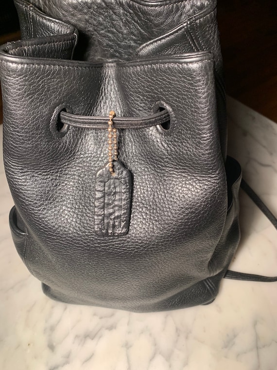 Vintage Black Pebbled Coach Sonoma Backpack/ Sling Bag Non6g Vintage Black Pebbled Coach Sonoma Backpack/ Sling Bag Non6g