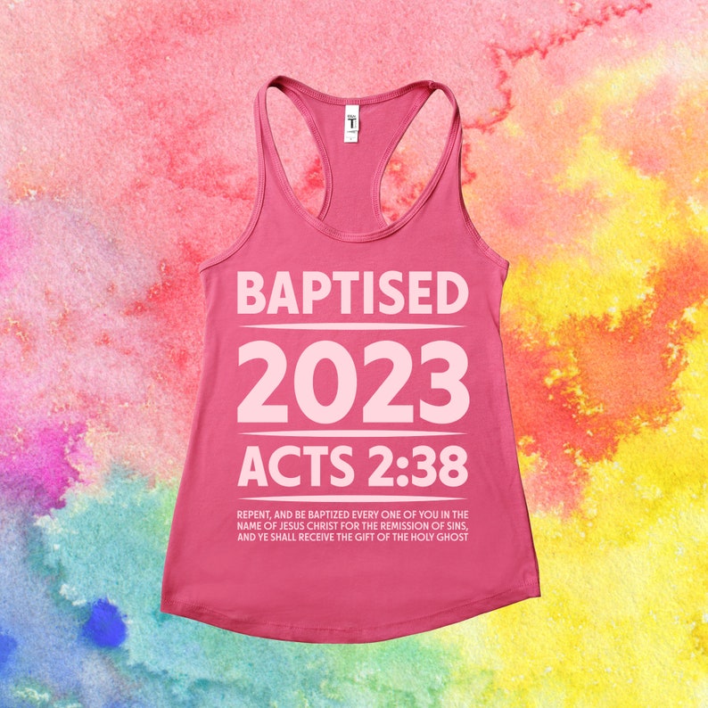 Baptism Gift, Baptism Shirt, Women's Baptism Workout Shirt, Tank Top