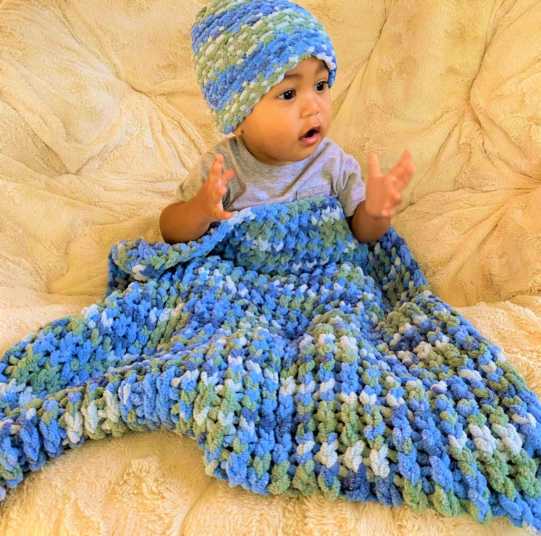 Handmade Knitted Baby Blanket and Hat Set 612M Nursery Etsy