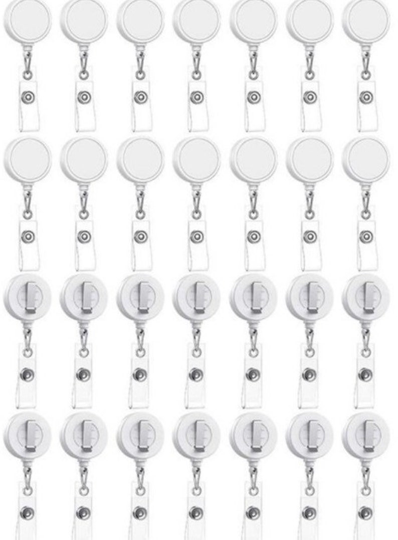 SUBLIMATION White Badge Reels Bulk.sublimationretractable Etsy