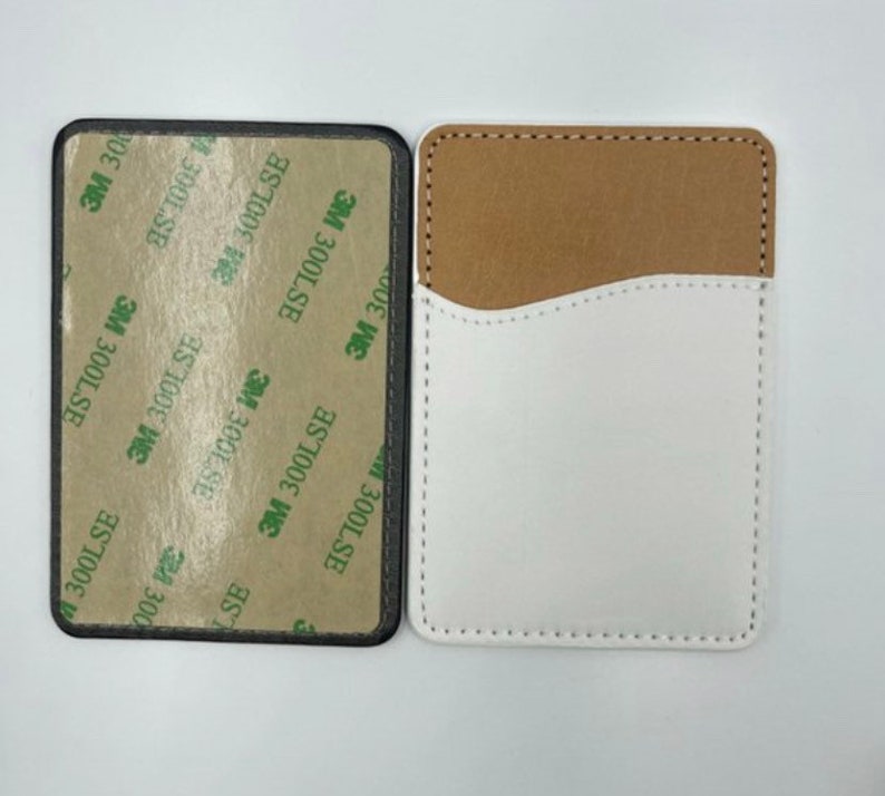 SUBLIMATION Leather Phone Card Holder Adhesive Card Phone Etsy
