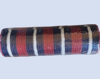 Stripe Fabric Mesh: Navy/Red/White 10" x 10 yards