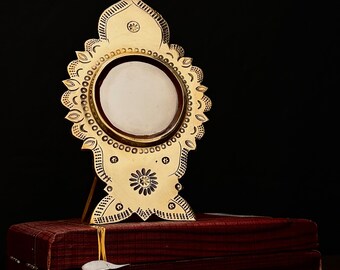 Best Mothers Day Gift 2023 - Handcrafted Metal Mirror - Aranmula Kannadi - A Traditional Piece of Elegance
