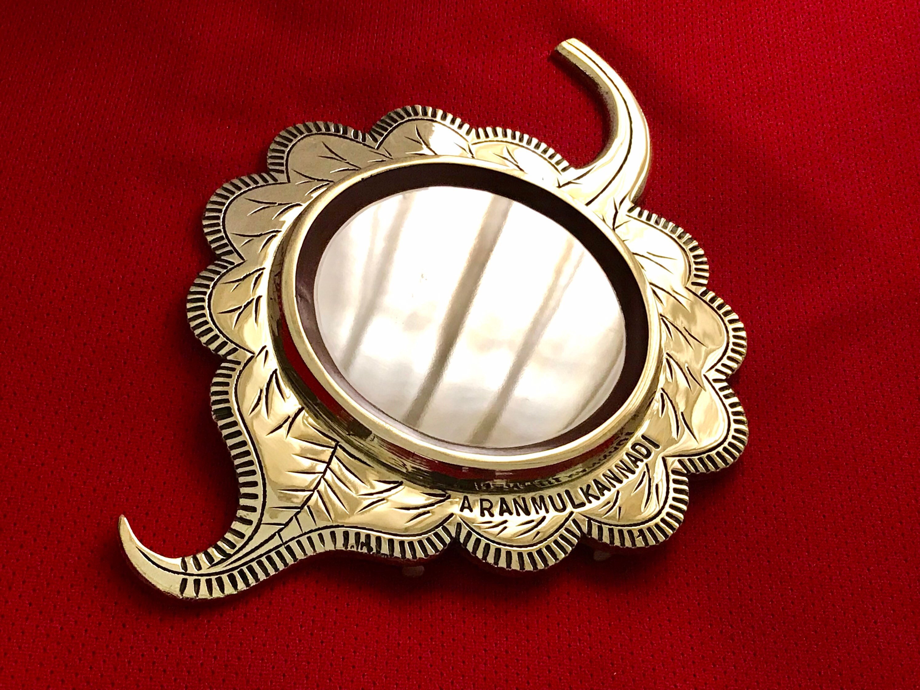 Original Kerala handmade brass mirror India souvenir Etsy