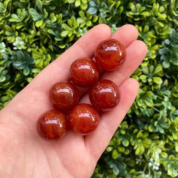 One Mini Carnelian Sphere, Carnelian Agate Sphere, Carnelian, Mini Spheres
