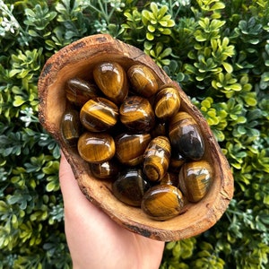One Tiger’s Eye Tumble, Tigers Eye Tumbled Stone, Tumbles, Tiger Eye