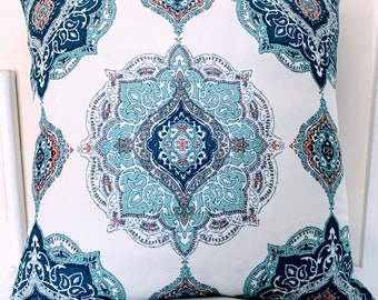 Kaleidoscope pattern  indoor outdoor throw pillow