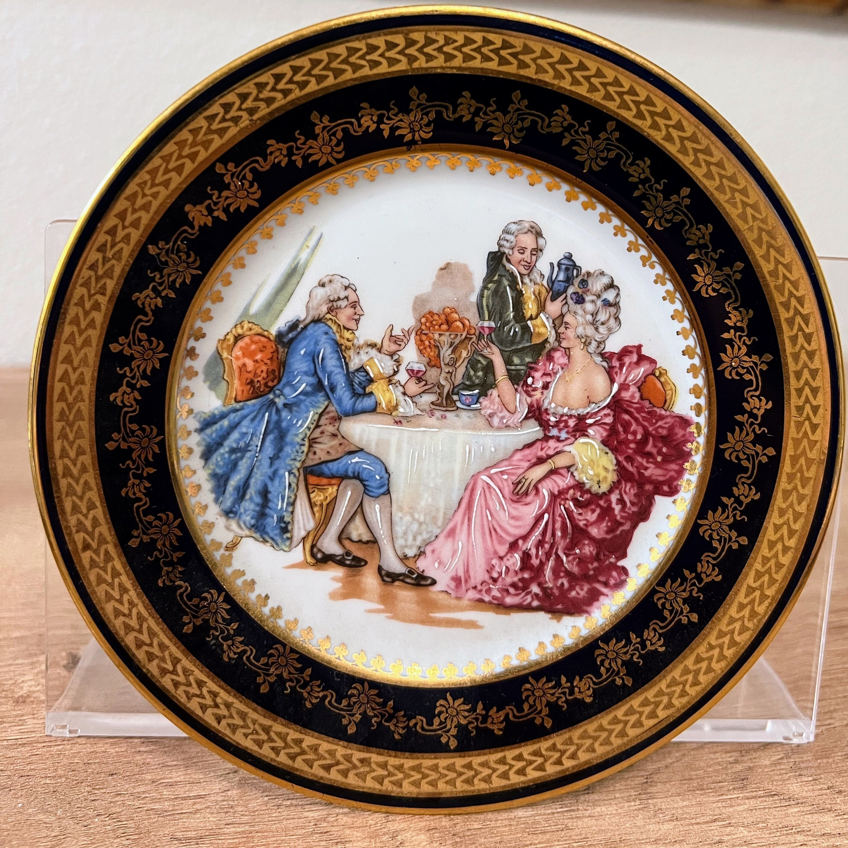Limoges Label De Qualite Rehaussé Main Floral Plate