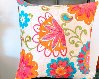 Handgemachtes dekoratives Dekokissen Frühlingsblumendruck 18 "× 18" Einsatz 100% Polyester hypoallergen