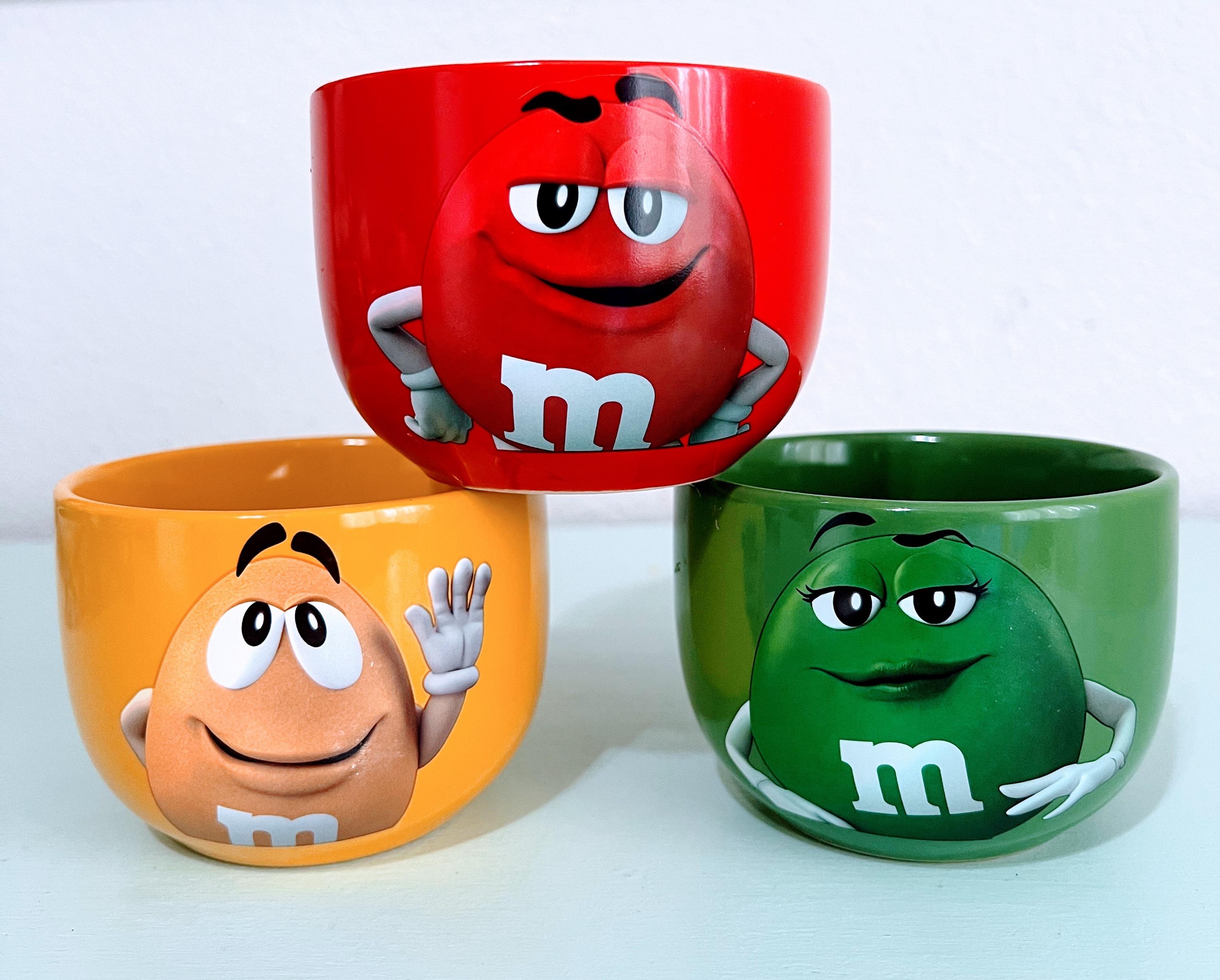 m＆m　3点セット M&M Ceramic Bowls/ice-cream Candy Set of 3 Green, Red and Yellow 3
