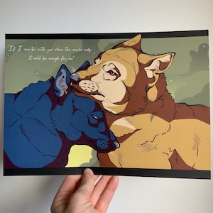 Wolf’s Rain, Hige and Blue (A4 Print)