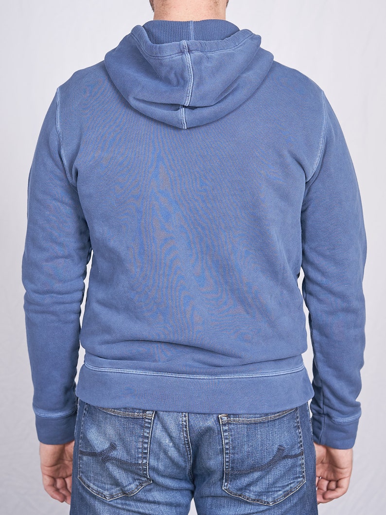 Classic American Design Made in USA Men/'s Pullover Hoodie in Indigo Blue Boutique Designer Sweatshirt Sweater 100/% Cotton