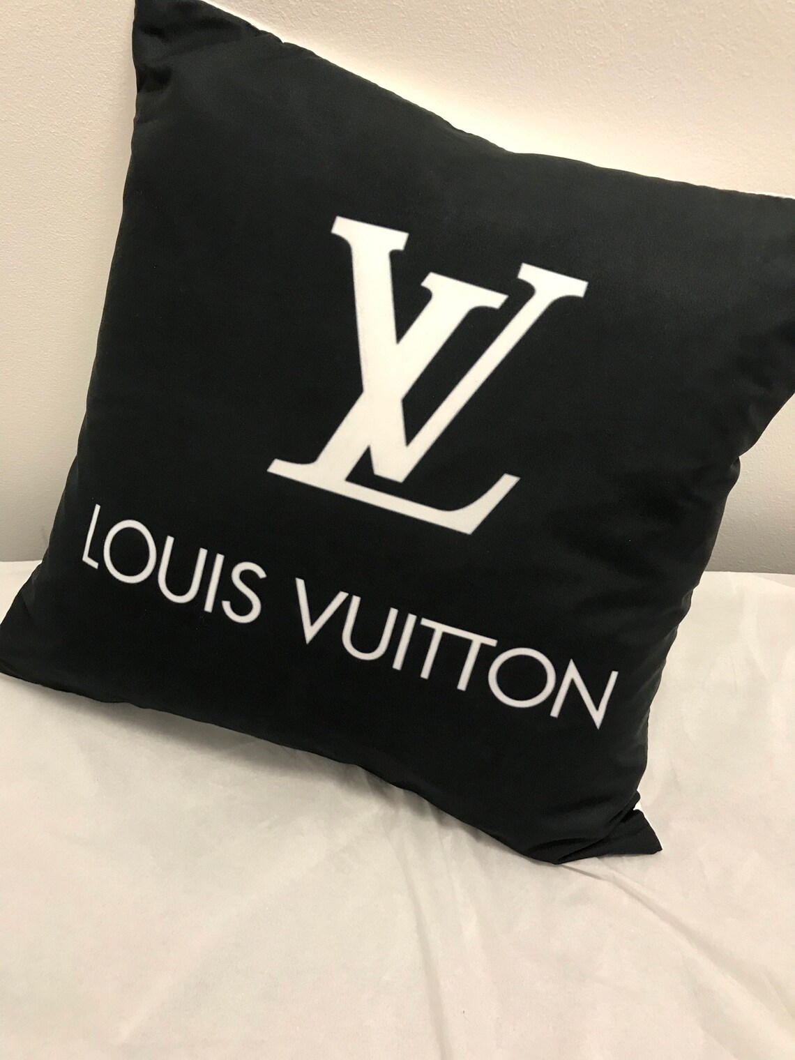 Black & Beige Designer Inspired CUSHION COVER. Zip 18x18 One Etsy