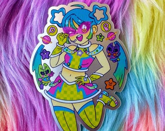 Galactic Explorer 3" Matte Holographic Sticker!