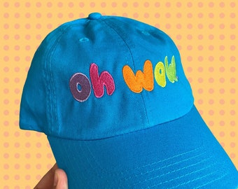Oh Wow. Blue Adjustable Dad Hat!