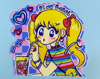 Soda Pop Girl 3in Vinyl Sticker!