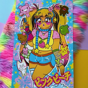 Neon Y2K Gyaru 11x17 matte print!