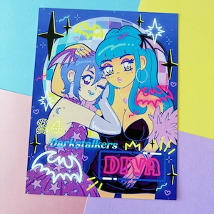 Darkstalkers Night Club 8.5x11 matte print!