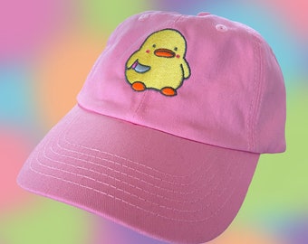 Stabby Ducky Pink Adjustable Dad Hat!