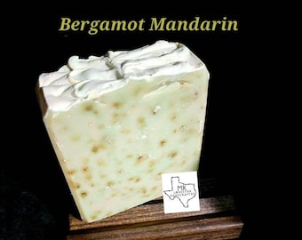 Coconut Oil Free** Bergamot Mandarin Goat Milk &  Orange Peel Handcrafted Artisan Soap