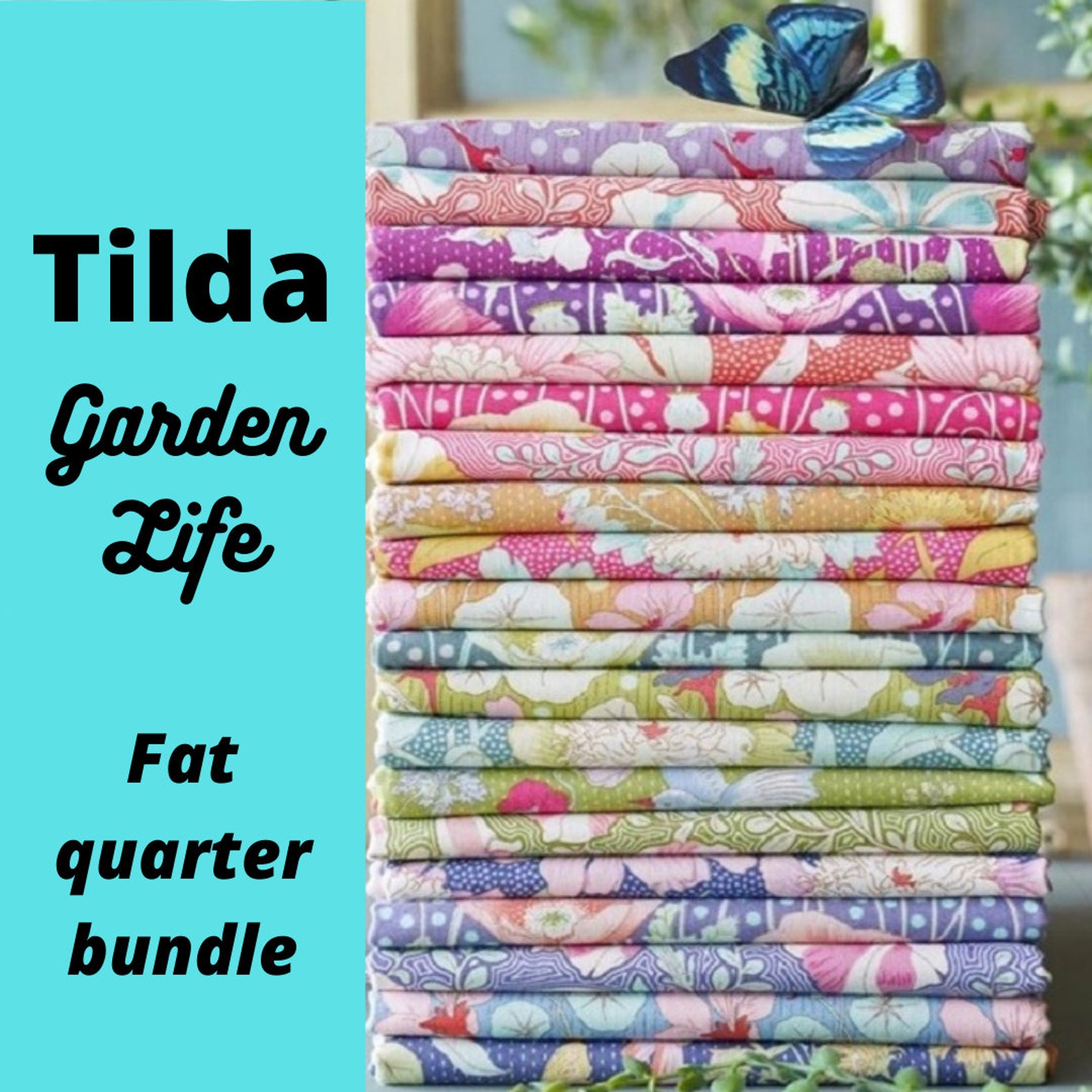 Tilda Garden Life Fat Quarter fabric bundle Etsy