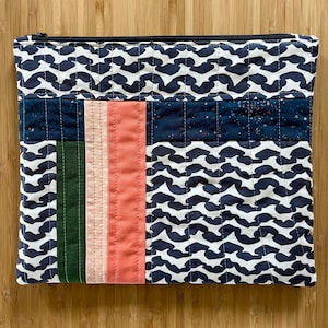 Quilted zipper pouch