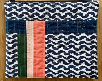 Quilted zipper pouch