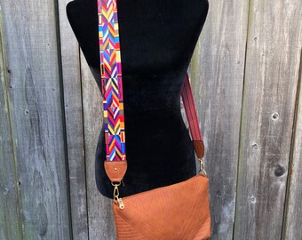 crossbody bag with colorful strap