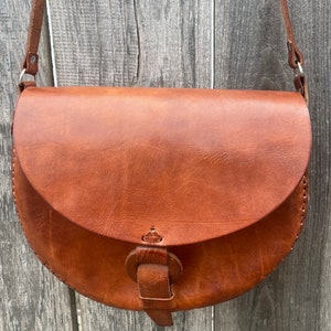 Bolso bandolera de cuero, bolso de cuero genuino, bolso marrón, bolso bandolera vintage, bolso grande artesanal, bolso de cuero hecho a mano
