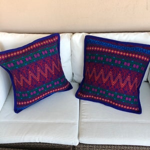 Pair for 64.00 dollars, hand made Mexican Embroidered Pillow Cases, Beautiful hand made pillow cases!.. embroidered pillow cases set,