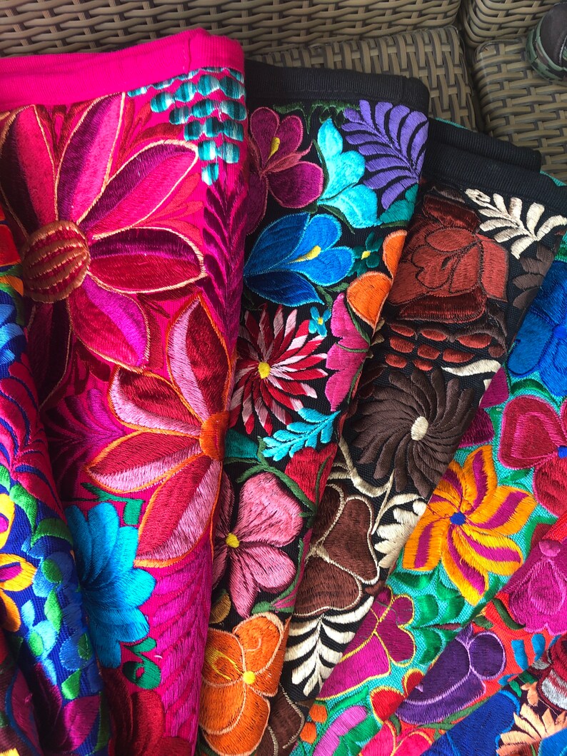 Pillow Cases Colorful Mexican Embroidered Pillow Case Set Etsy