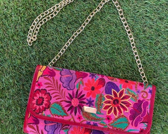 Blue Details about   *New*  Vintage Multi Color Floral Print Design Cross Body Handbag Purse