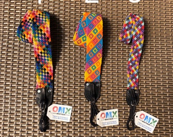 Camera Strap, leather Camera Strap, Mexican Camera Strap , handmade Camera strap,  Colorful Camera Strap, DSLR Cámera Strap