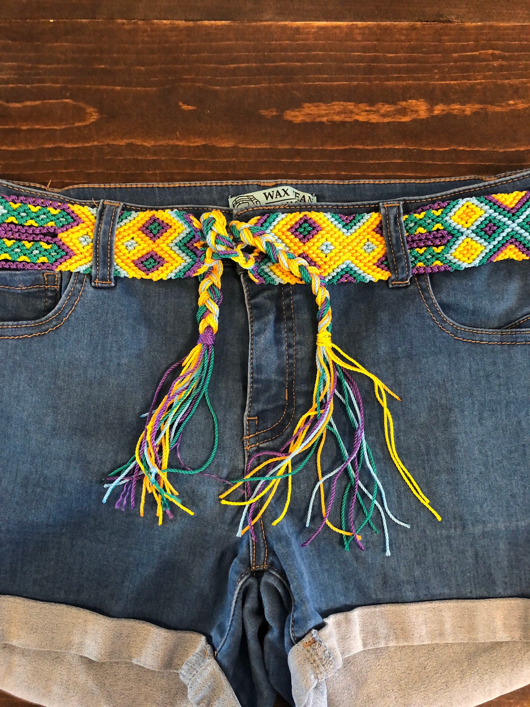 Handmade Cotton Aztec Belt, Colorful Woven Boho Belt - Etsy