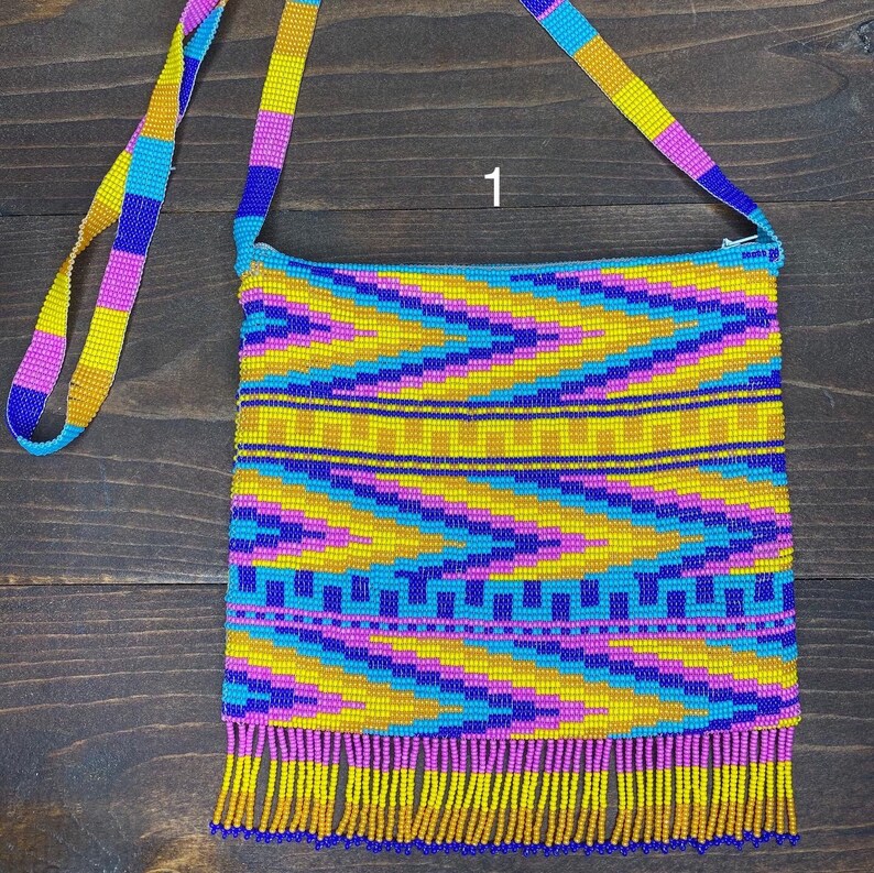 Crossbody Bag Beaded Purse Chaquira Bag Mexican Crossbody Etsy